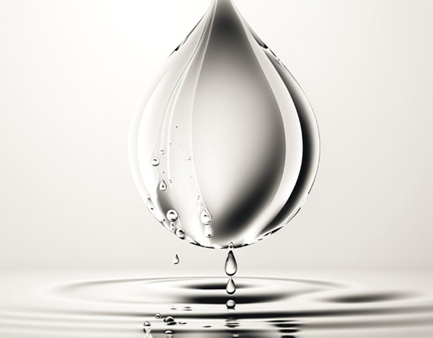 Drop of Water Represents Moisture in Skin